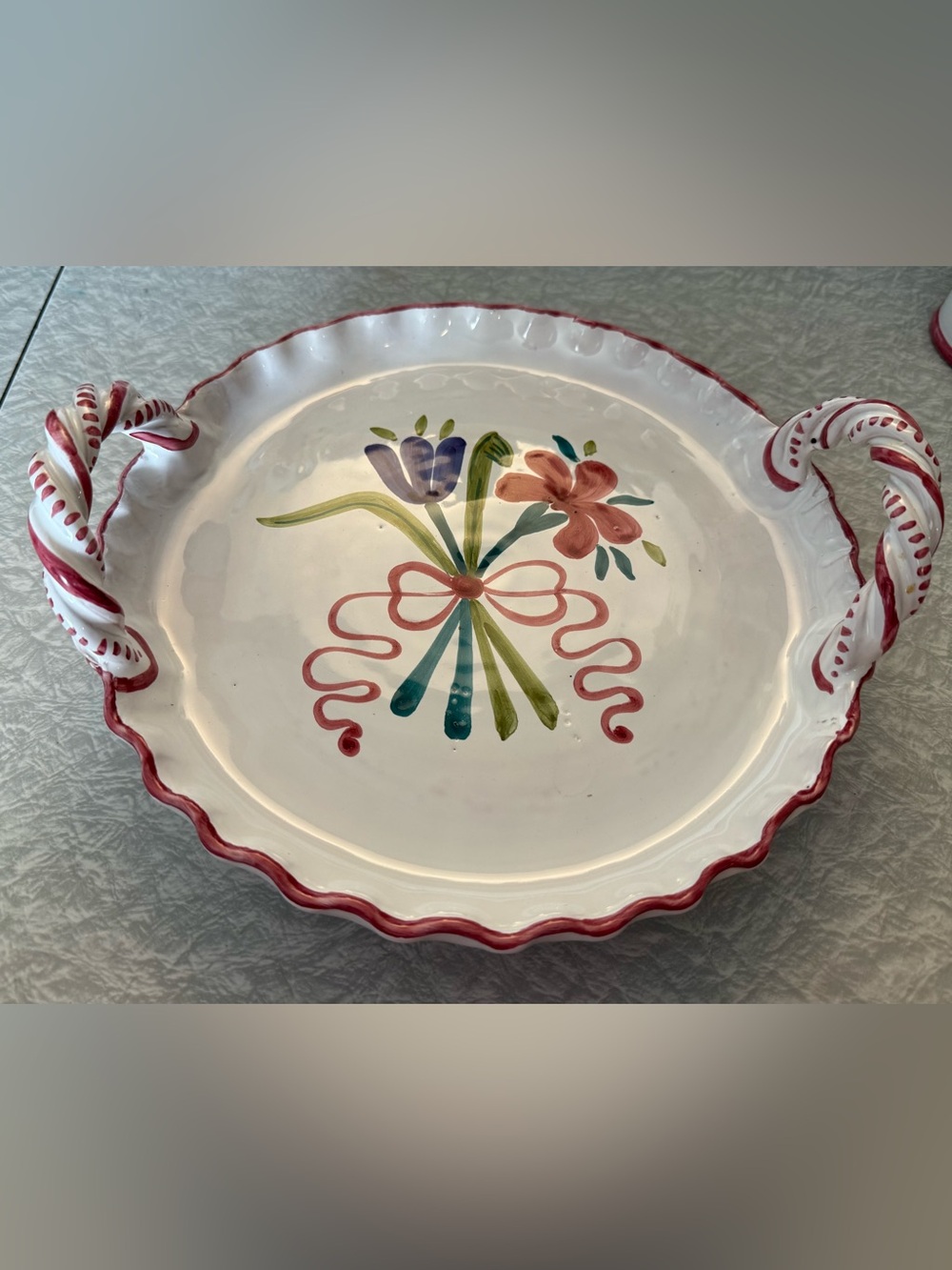 Vintage Le Jardin Hand Painted Tray
